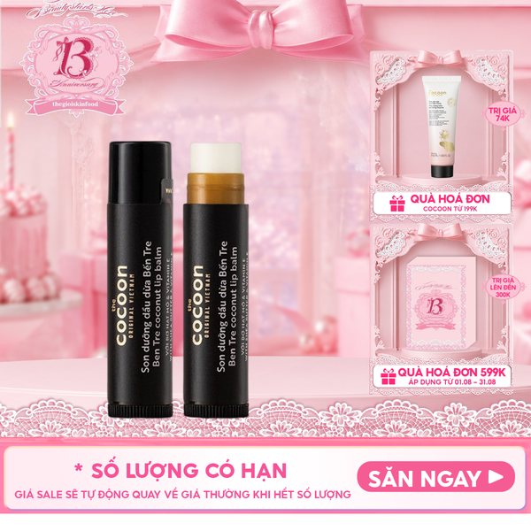  Son Dưỡng Môi Cocoon Chiết Xuất Dầu Dừa Bến Tre Coconut Lip Balm 