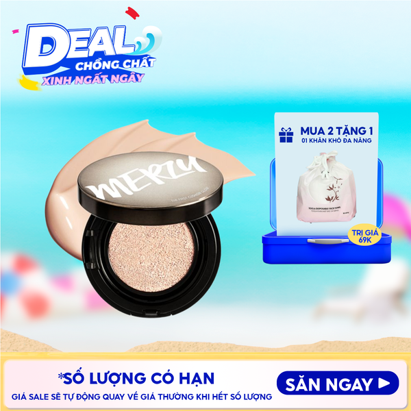  Phấn Nước Che Phủ Hoàn Hảo, Lớp Nền Căng Bóng, Lâu Trôi Merzy The First Cushion Glow SPF 50+/PA+++ 13g 