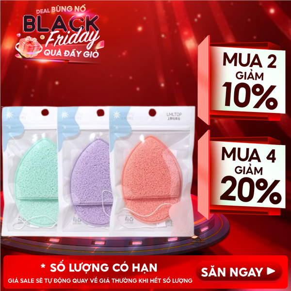  [NHẬP KHẨU] Bông Mút Rửa Mặt Xỏ Ngón Mềm Mại, Làm Sạch Sâu LMLTOP 