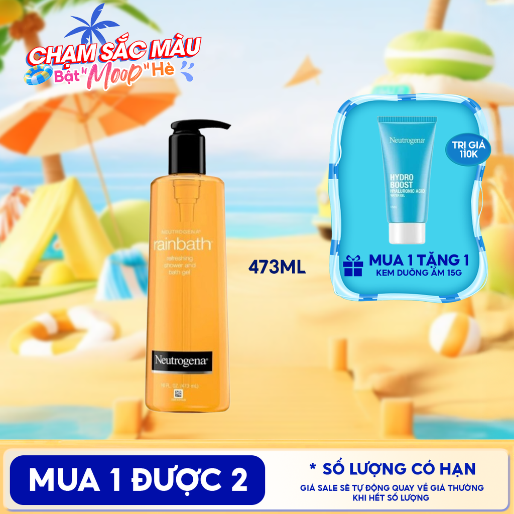 Sữa Tắm Neutrogena Dưỡng Ẩm Tươi Mới Dạng Gel Rainbath Refreshing Shower And Bath Gel 473ml