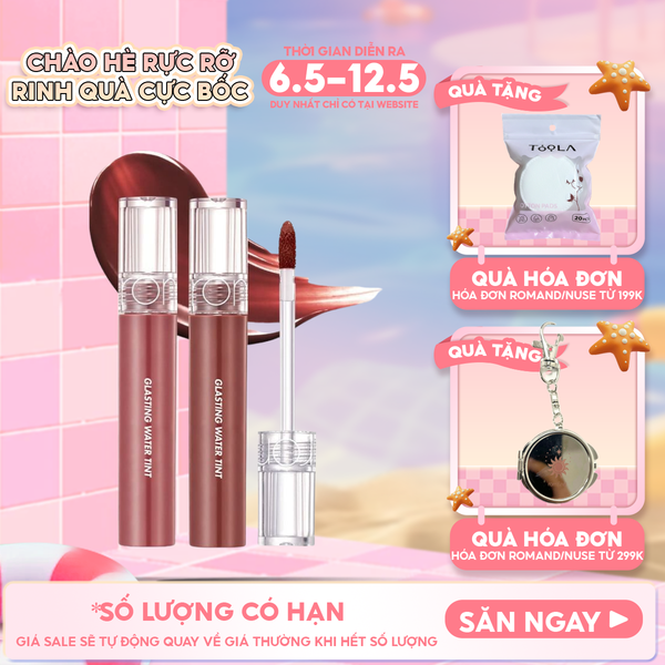  [Màu 1-17] Son Tint Nước Romand Siêu Lì, Lâu Trôi Glasting Water Tint 4g 