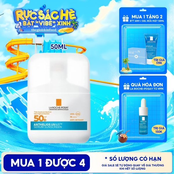  Serum Chống Nắng La Roche-Posay Siêu Mỏng, Kiềm Dầu, Cấp Ẩm Innovation Anthelios UVair Serum Sunscreen SPF50+ 50ml 
