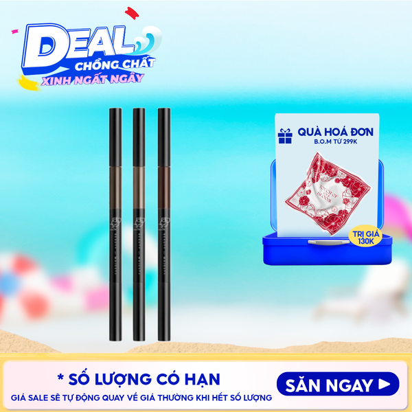  Chì Kẻ Mày B.O.M Tiện Dụng 3 Trong 1 Sắc Nét, Lâu Trôi 3IN1 Triple Edge Eyebrow 