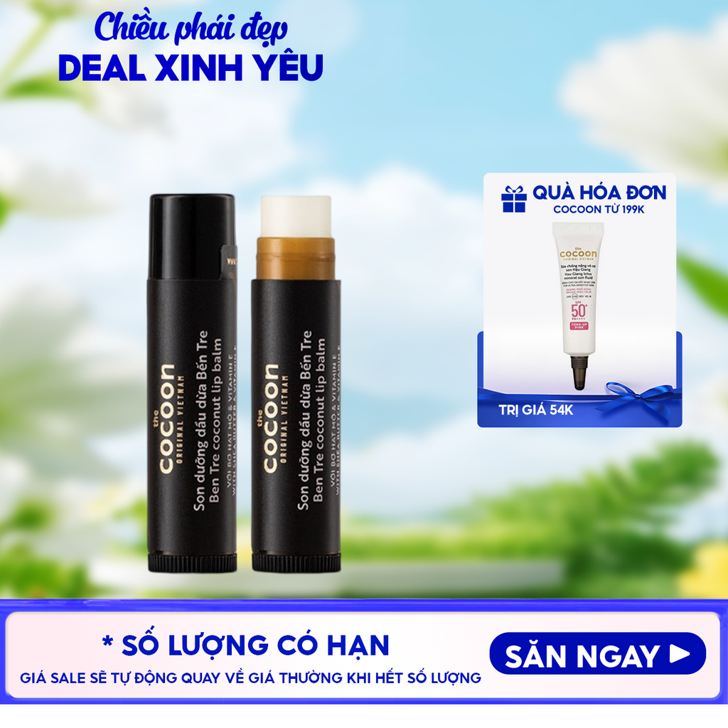Son Dưỡng Môi Cocoon Chiết Xuất Dầu Dừa Bến Tre Coconut Lip Balm
