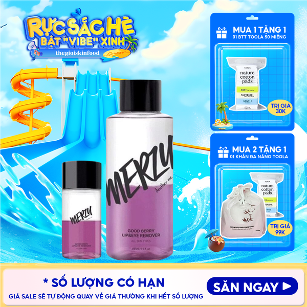  Nước Tẩy Trang Mắt Môi Merzy Good Berry Lip Eye Remover 