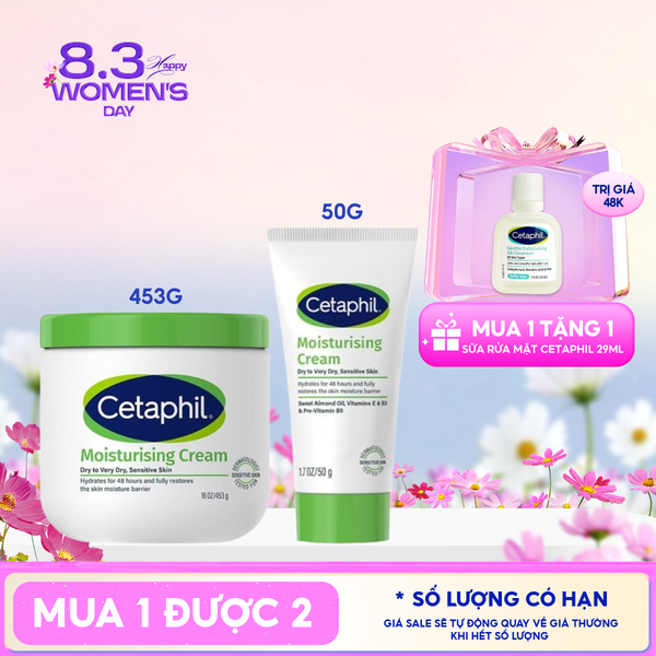  Kem Dưỡng Ẩm Cetaphil Dịu Nhẹ, Lành Tính Moisturizing Cream 