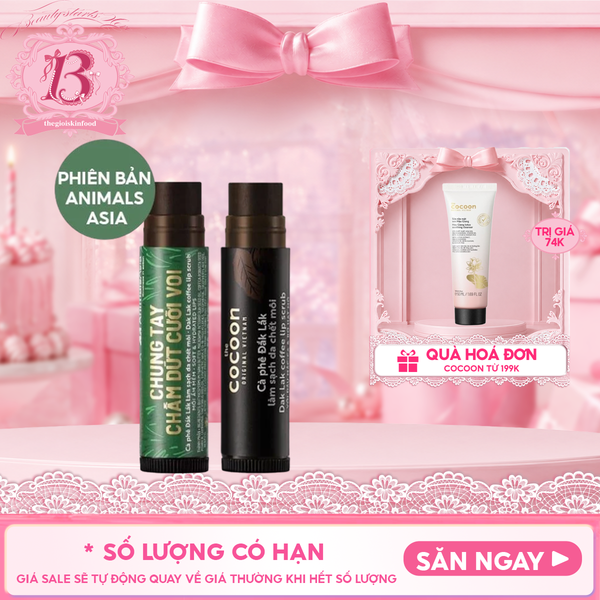  Tẩy Tế Bào Chết Môi Cocoon Chiết Xuất Cà Phê Đắk Lắk Coffee Lip Scrub 5g 
