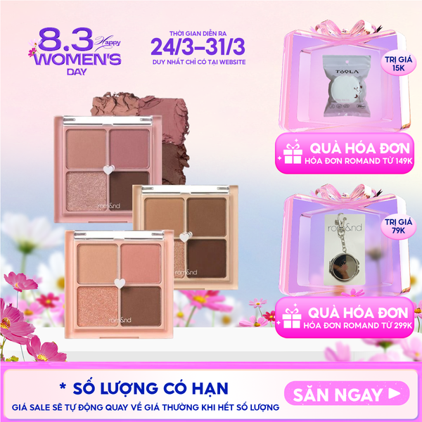  [NEW] Bảng Phấn Mắt 4 Ô Màu Romand Siêu Xinh Better Than Eyes 6.5g 