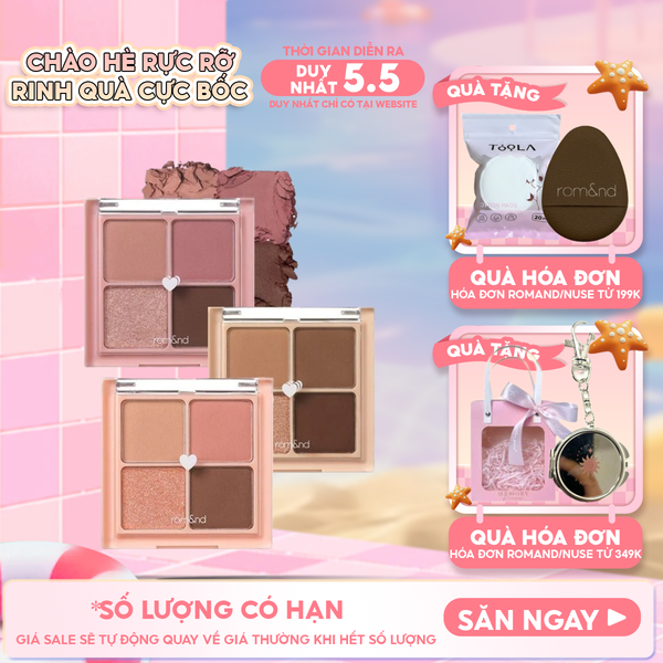  [NEW] Bảng Phấn Mắt 4 Ô Màu Romand Siêu Xinh Better Than Eyes 6.5g 