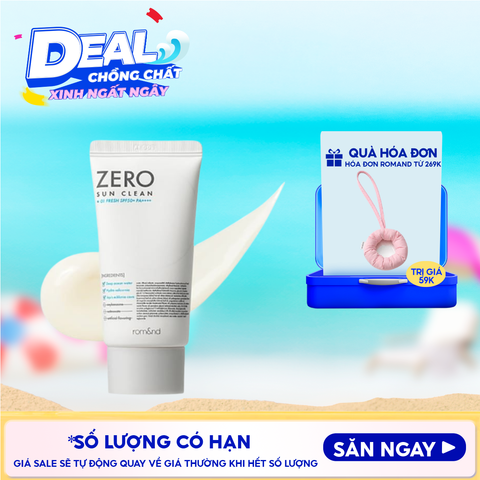 Kem Chống Nắng Romand Kiêm Kem Lót Bảo Vệ Da Hiệu Quả Zero Sun Clean SPF50+/PA++++ 50g