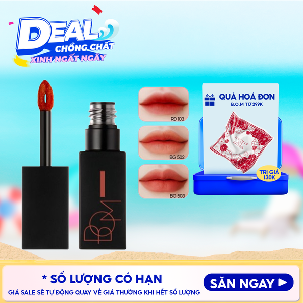  Son Kem Lì B.O.M Lên Màu Chuẩn, Lâu Trôi Matt Holic Tint 8.5g 