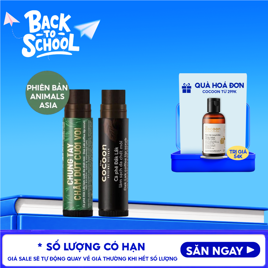 Tẩy Tế Bào Chết Môi Cocoon Chiết Xuất Cà Phê Đắk Lắk Coffee Lip Scrub 5g