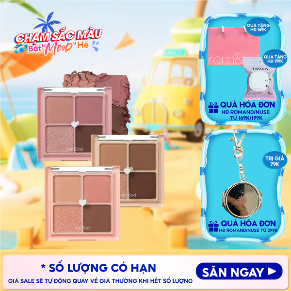  [NEW] Bảng Phấn Mắt 4 Ô Màu Romand Siêu Xinh Better Than Eyes 6.5g 