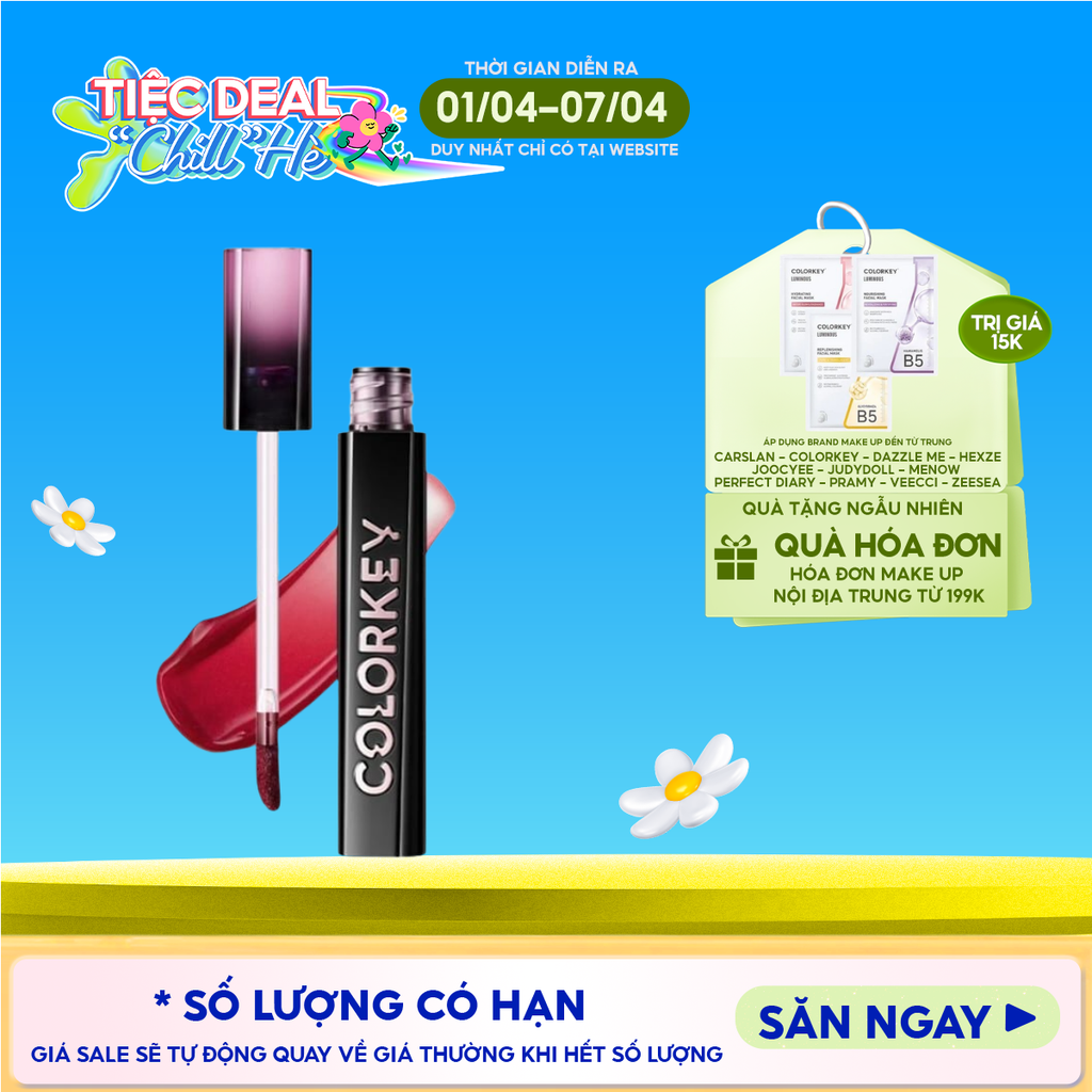 Son Tint Gương Bóng Colorkey Bền Màu, Căng Bóng Airy Lip Mirror Series 2.5g