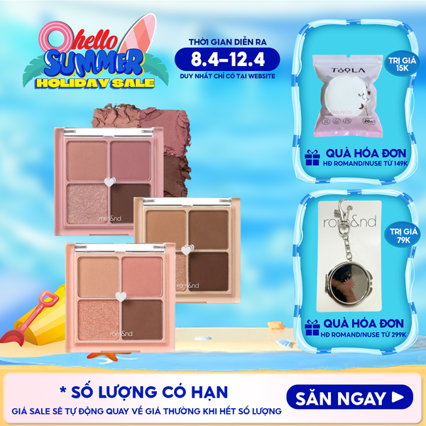  [NEW] Bảng Phấn Mắt 4 Ô Màu Romand Siêu Xinh Better Than Eyes 6.5g 