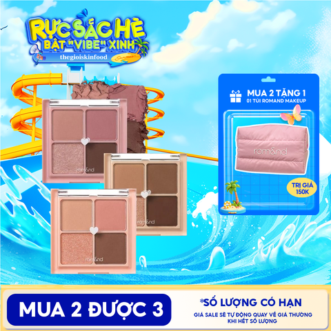 [NEW] Bảng Phấn Mắt 4 Ô Màu Romand Siêu Xinh Better Than Eyes 6.5g