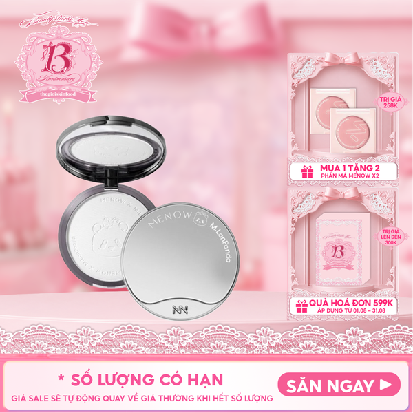  Phấn Phủ MENOW x MENGLAN PANDA Dạng Nén Velvet Mist Complexion Powder 21g 