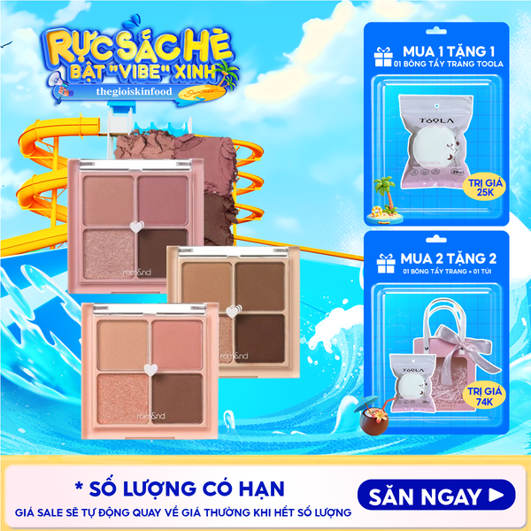  [NEW] Bảng Phấn Mắt 4 Ô Màu Romand Siêu Xinh Better Than Eyes 6.5g 
