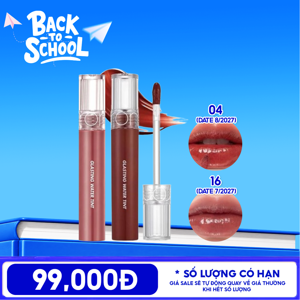 [Màu 1-17] Son Tint Nước Romand Siêu Lì, Lâu Trôi Glasting Water Tint 4g