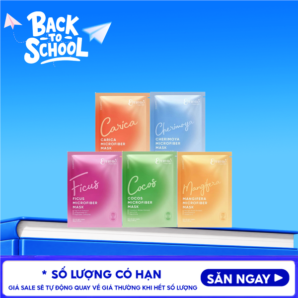  Combo Mặt Nạ Vi Sợi Microfiber Emmié by HappySkin Microfiber Mask 28g 