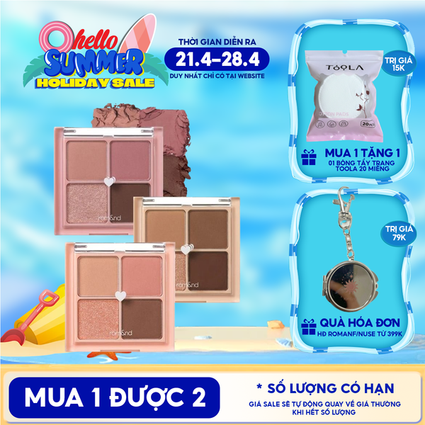  [NEW] Bảng Phấn Mắt 4 Ô Màu Romand Siêu Xinh Better Than Eyes 6.5g 