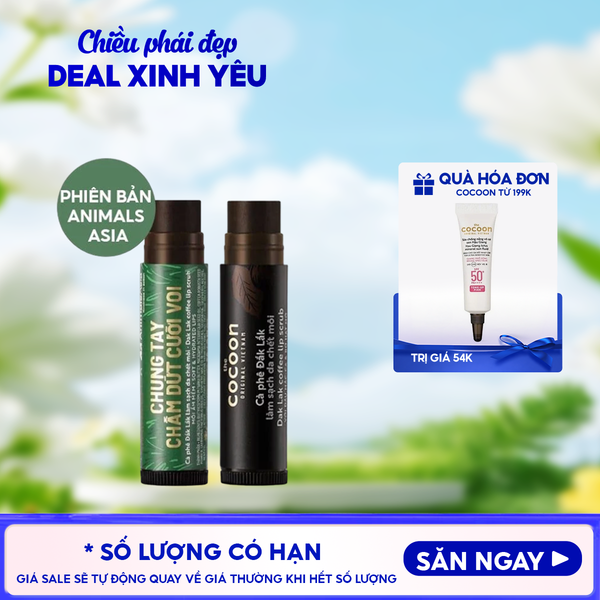  Tẩy Tế Bào Chết Môi Cocoon Chiết Xuất Cà Phê Đắk Lắk Coffee Lip Scrub 5g 
