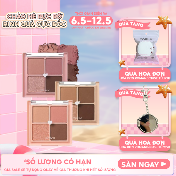  [NEW] Bảng Phấn Mắt 4 Ô Màu Romand Siêu Xinh Better Than Eyes 6.5g 