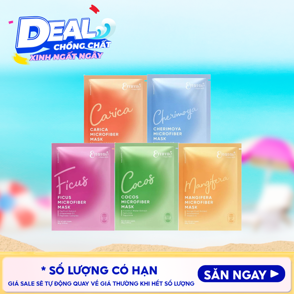  Combo Mặt Nạ Vi Sợi Microfiber Emmié by HappySkin Microfiber Mask 28g 