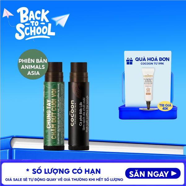  Tẩy Tế Bào Chết Môi Cocoon Chiết Xuất Cà Phê Đắk Lắk Coffee Lip Scrub 5g 