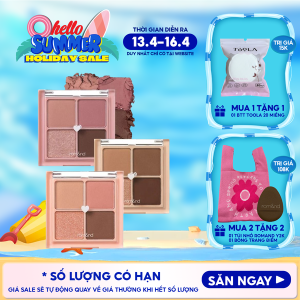  [NEW] Bảng Phấn Mắt 4 Ô Màu Romand Siêu Xinh Better Than Eyes 6.5g 