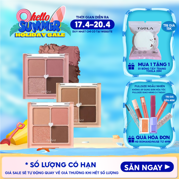 [NEW] Bảng Phấn Mắt 4 Ô Màu Romand Siêu Xinh Better Than Eyes 6.5g 