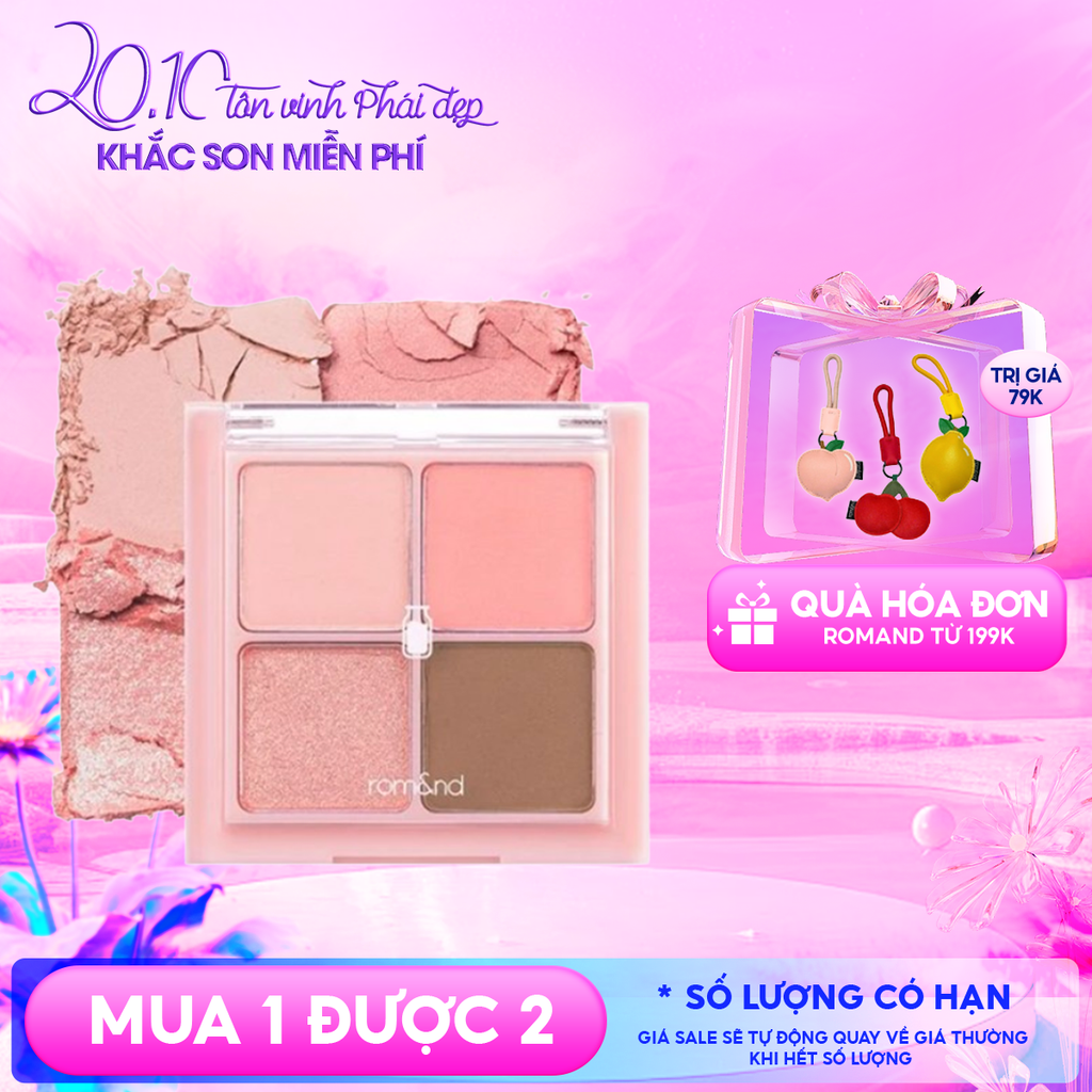 Bảng Phấn Mắt 4 Ô Romand Xinh Xắn, Ngọt Ngào Better Than Eyes - Milk Series