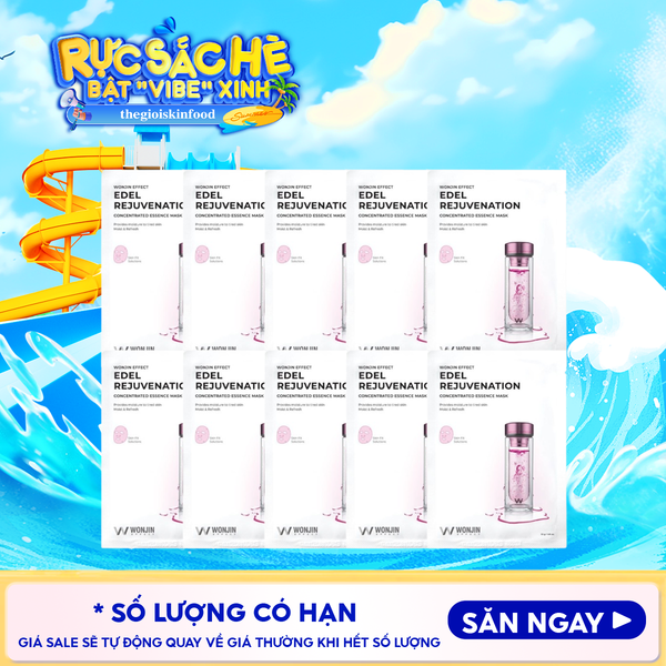  Combo 10 Miếng Mặt Nạ Cấp Ẩm, Hỗ Trợ Dưỡng Sáng Wonjin Effect Concentrated Essence Mask 