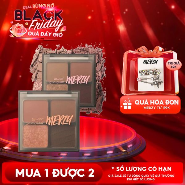  Bảng Phấn Mắt 4 Ô Merzy Mood Fit Shadow Palette 8g 