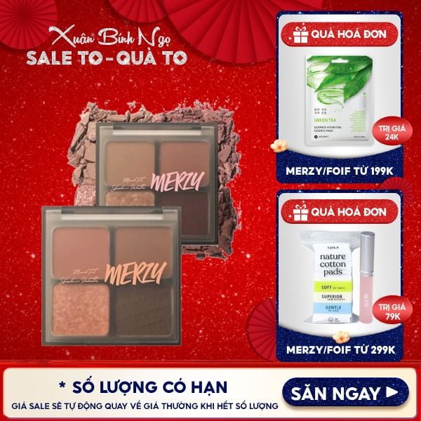  Bảng Phấn Mắt 4 Ô Merzy Mood Fit Shadow Palette 8g 