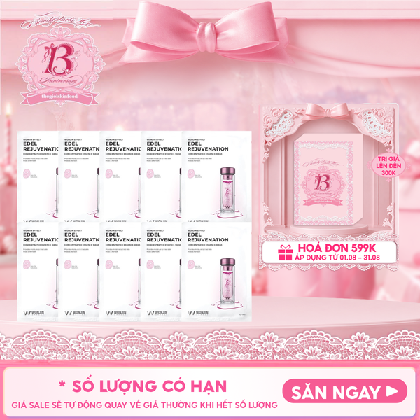  Combo 10 Miếng Mặt Nạ Cấp Ẩm, Hỗ Trợ Dưỡng Sáng Wonjin Effect Concentrated Essence Mask 