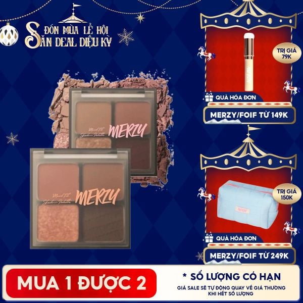  Bảng Phấn Mắt 4 Ô Merzy Mood Fit Shadow Palette 8g 