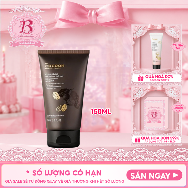 Kem Tẩy Da Chết Cocoon Chiết Xuất Cà Phê Đắk Lắk Coffee Face Polish 150ml 