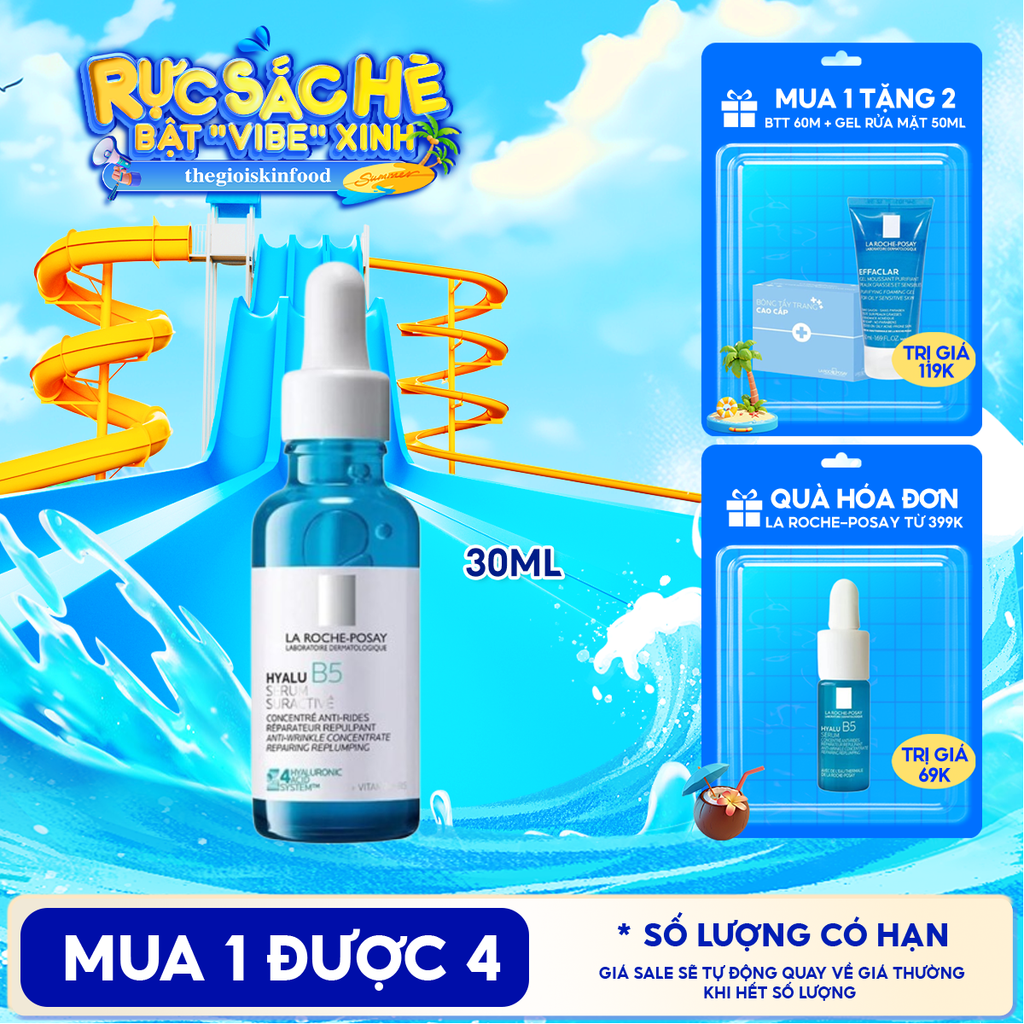 Serum La Roche-Posay Dưỡng Ẩm & Hỗ Trợ Cải Thiện Nếp Nhăn Hyalu B5 Suractivated Serum 30ml