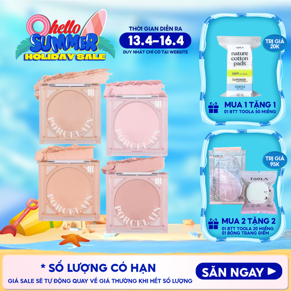  Phấn Má Hồng Merzy Dạng Nén Chuẩn Màu, Lâu Trôi Porcelain Cheek Blusher 4.2g 