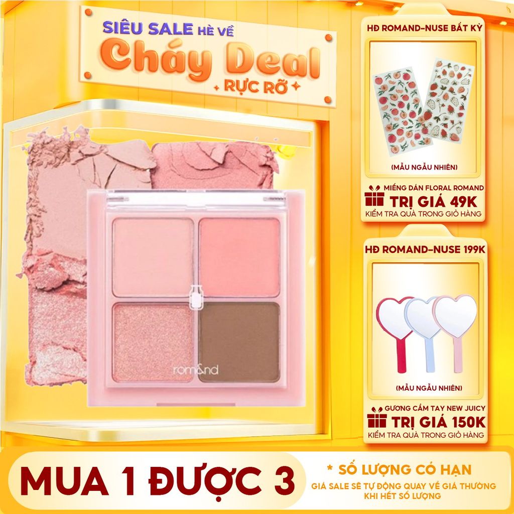 Bảng Phấn Mắt 4 Ô Romand Xinh Xắn, Ngọt Ngào Better Than Eyes - Milk Series