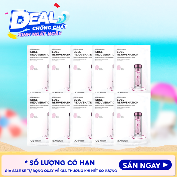  Combo 10 Miếng Mặt Nạ Cấp Ẩm, Hỗ Trợ Dưỡng Sáng Wonjin Effect Concentrated Essence Mask 