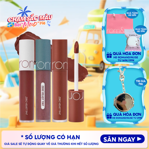 [MÀU 1-30] Son Kem Lì Romand Cực Nhẹ Môi Zero Velvet Tint 5.5g