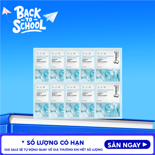  Combo 10 Miếng Mặt Nạ Emmié By HappySkin Cấp Ẩm, Dưỡng Sáng Da Tencel Mask 
