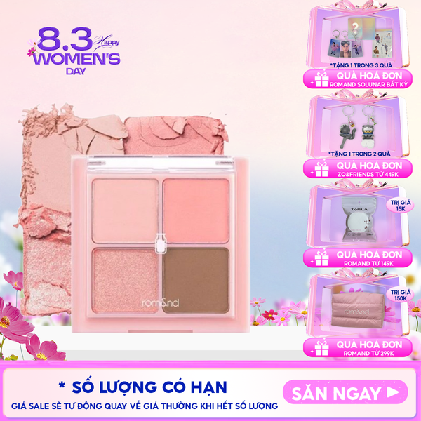  Bảng Phấn Mắt 4 Ô Romand Xinh Xắn, Ngọt Ngào Better Than Eyes - Milk Series 