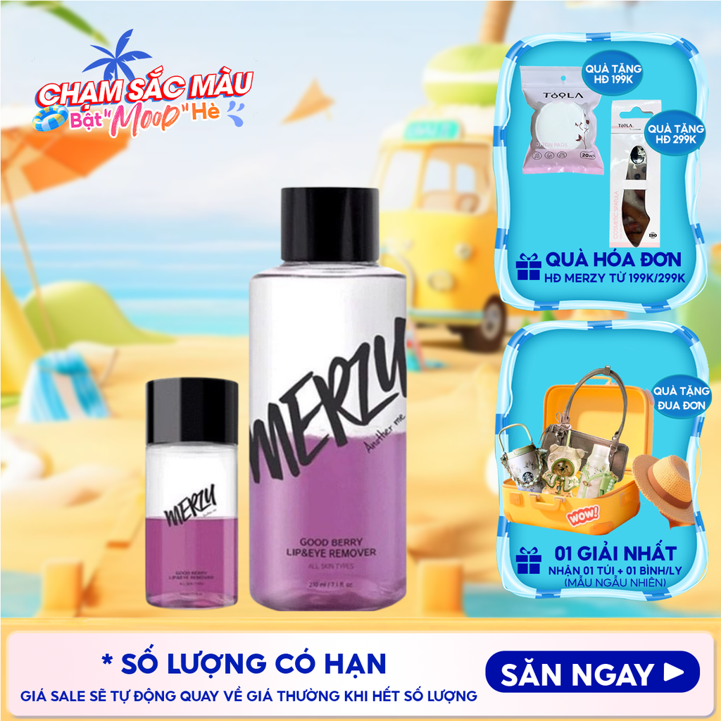 Nước Tẩy Trang Mắt Môi Merzy Good Berry Lip Eye Remover