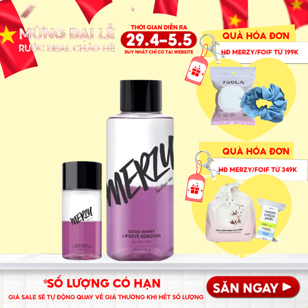  Nước Tẩy Trang Mắt Môi Merzy Good Berry Lip Eye Remover 