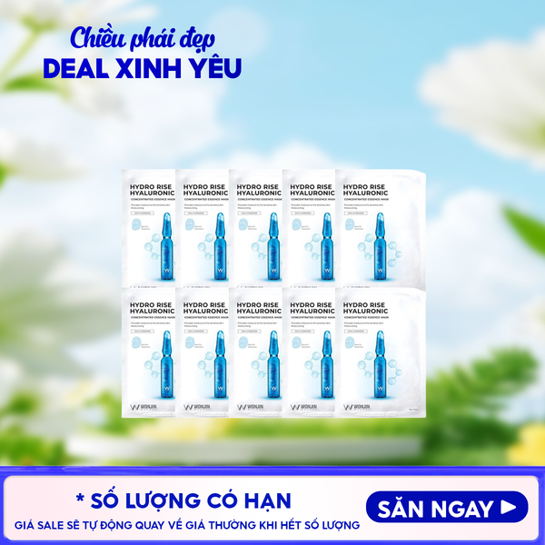  Combo 10 Miếng Mặt Nạ Cấp Ẩm, Hỗ Trợ Dưỡng Sáng Wonjin Effect Concentrated Essence Mask 