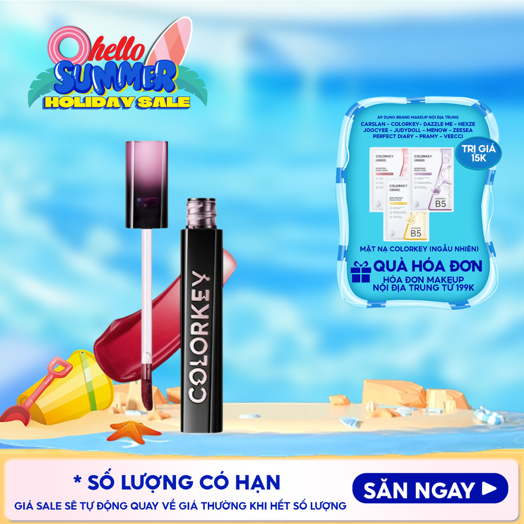 Son Tint Gương Bóng Colorkey Bền Màu, Căng Bóng Airy Lip Mirror Series 2.5g