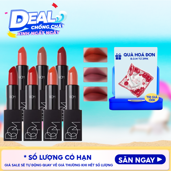  Son Thỏi Lì B.O.M Giàu Dưỡng, Bền Màu Lâu Trôi My Lipstick 